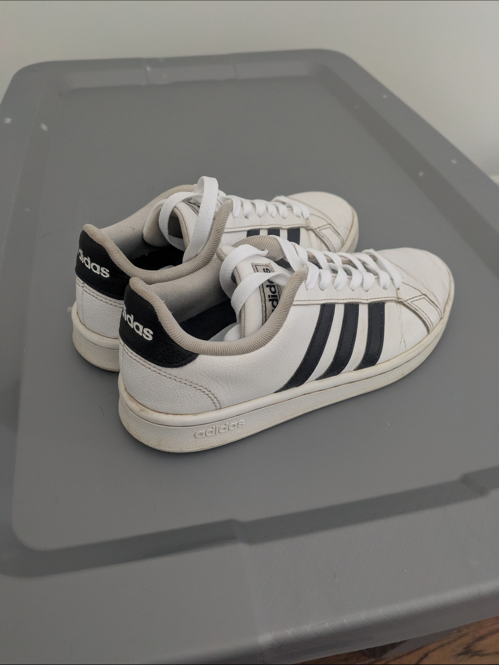 Adidas Grand Court Sneakers with Black Stripes